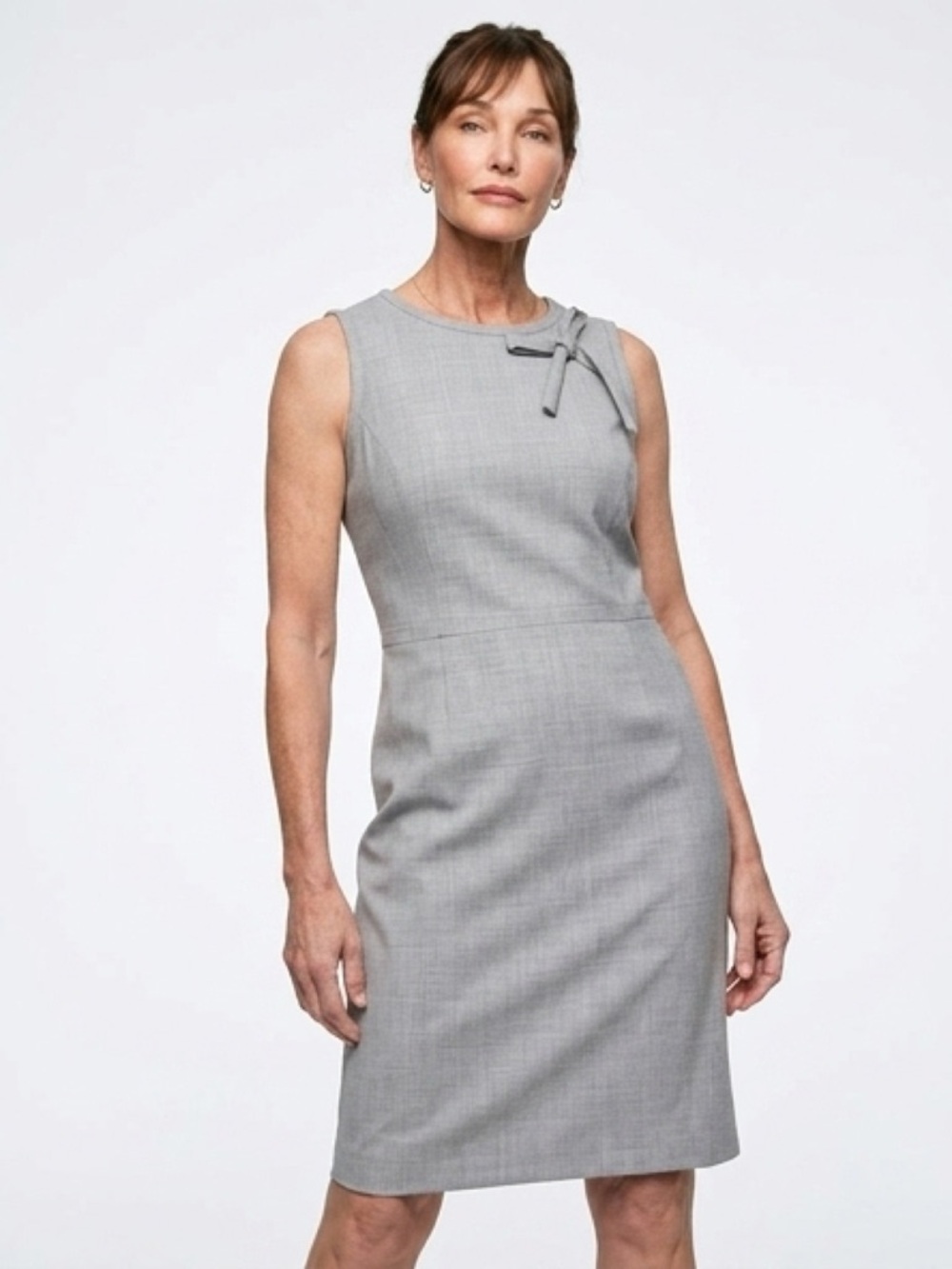 Brooks Brothers Plain gray Wool Blend Sheath Dress Women14Preppy Work corporate